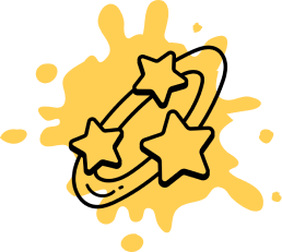 icono de estrellas fugaces
