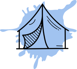icono de tienda de campaña