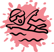 icono de persona nadando